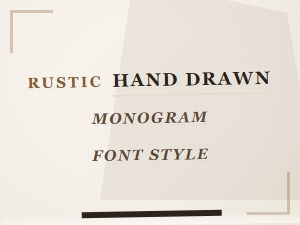 Artisanal Hand-Drawn Monogram Font Style