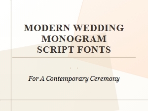 Contemporary Wedding Monograms with Modern Script Fonts